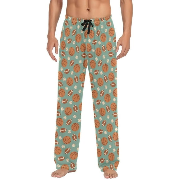 Top-kevin American Football Baseball Basketball Pajama Pants Men's Lounge Pants Straight-Fit Men Pajama Bottoms