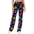 thumbnail image 1 of Top-kevin Balloon Animals Pattern Yoga Pants Women Wide Leg Pants Casual High Waisted Straight Lace Up Lounge Sweatpants, 1 of 14