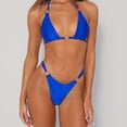 thumbnail image 1 of Top-kevin Bikini Sets for Women Two Piece Swimsuit Metal Decor String Adjustable Triangle Top Swim Wear, 1 of 17