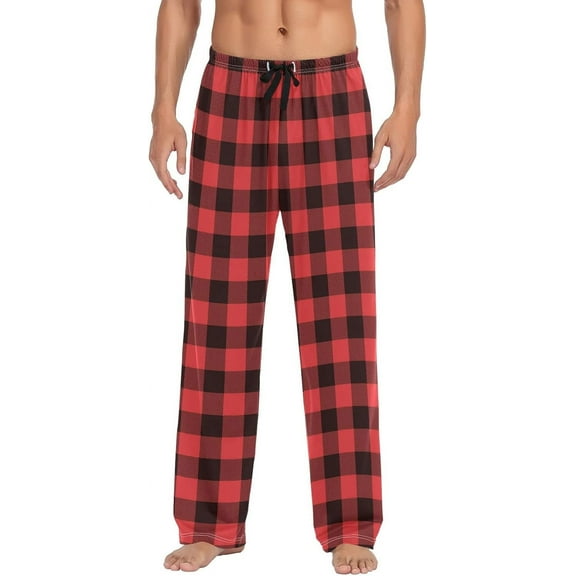 Top-kevin Buffalo Plaid Check Blue Green Pajama Pants Mens Lounge Pants Casual Men Pajama Bottoms