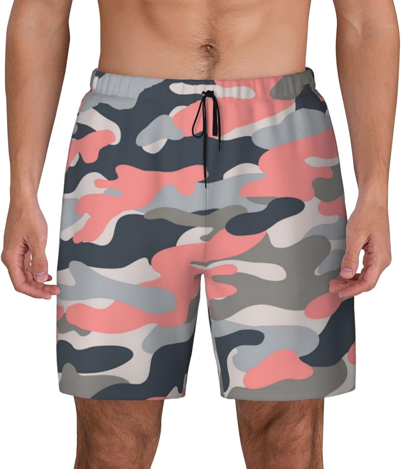 UXH Herren Badehose Mesh Slip Camo - Camouflage Bikini, Schnelltrocknend, Mit Kordelzug