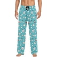 thumbnail image 1 of Top-kevin Cartoon Funny Teeth Pattern Pajamas For Men Pants with Pockets Comfy Mens Pj Pants for Winter Christmas Gifts, 1 of 13