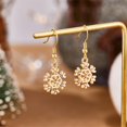 thumbnail image 1 of Top-kevin Christmas Earrings for Women Christmas Trees Bow Snowflake Bells Elk Candy Drop Dangle Earrings Holiday Stud Earrings with Xmas Organza Party Jewelry, 1 of 7