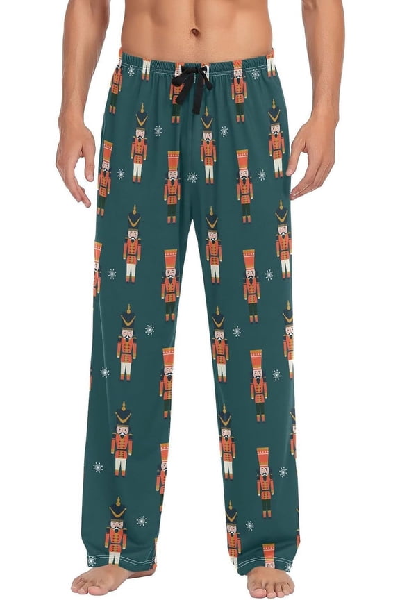 Top-kevin Christmas Nutcracker Men's Pajama Pants Super Soft Sleep Lounge Pants Pjs Bottoms with Pockets