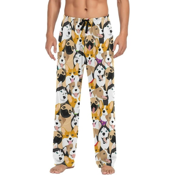 Top-kevin Christmas Snowflakes Gnome Pajama Pants Winter Light Men's Pajama Bottoms Lounge Sleepwear PJs Sleep Pants