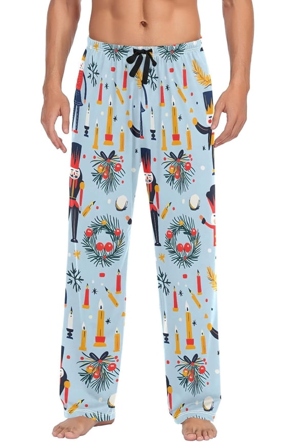 Colorful Nutcracker Mens Pajama Pants with Drawstring Pockets Lounge Pants Casual Pajama Bottoms Men Sleep PJ Pants