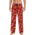 thumbnail image 1 of Top-kevin Halloween Pattern Red Pajama Pants for Men Men's Pajama Pants Mens Pajama Bottoms with Drawstring, 1 of 7