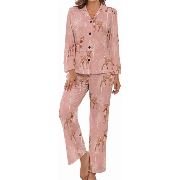 Top-kevin Cute Snails Mushrooms Women's Long-Sleeve Shirt And Full-Length Bottom Pajama Set