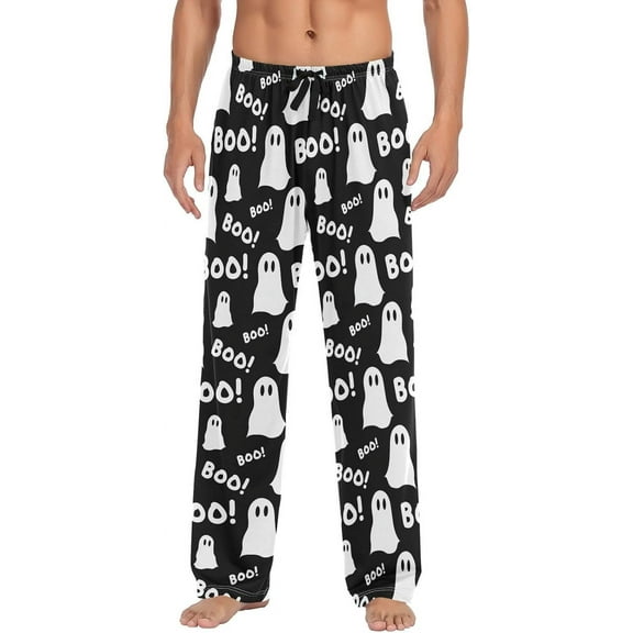 Top-kevin Ghost Boo Pajama Pants Men's Pajama Bottoms Lounge Sleepwear PJs Casual Sleep Pants