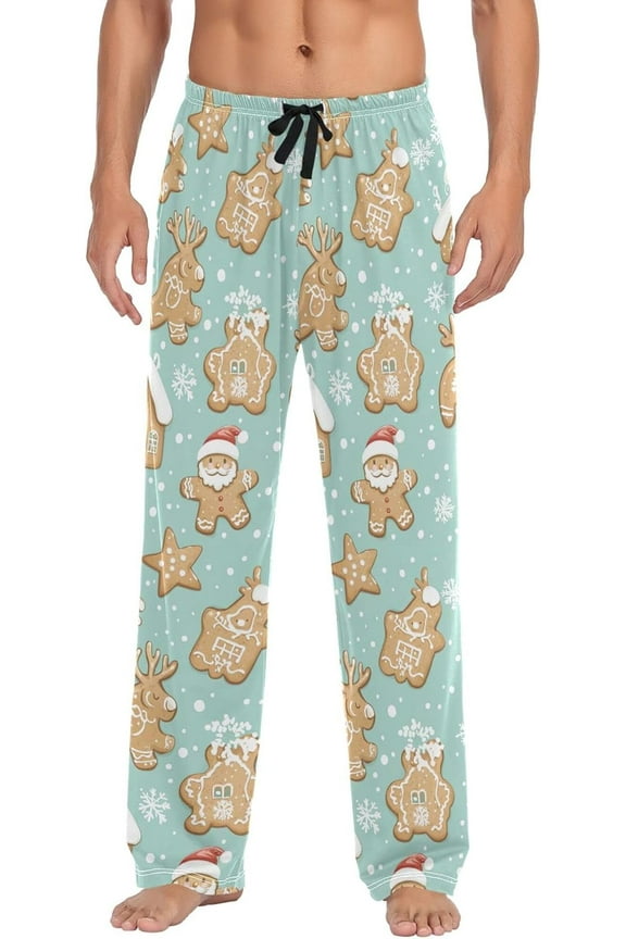 Gingerbread Cookies Mens Pajama Pants with Drawstring Pockets Lounge Pants Casual Pajama Bottoms Men Sleep PJ Pants