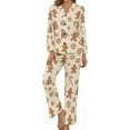 thumbnail image 1 of Top-kevin Gingerbread Man Santa Hat Women's Long-Sleeve Shirt And Full-Length Bottom Pajama Set, 1 of 12