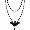 thumbnail image 1 of Top-kevin Gothic Bat Necklaces Moon Cross Necklaces Black Crystal Chain Halloween Black Pendant Choker Halloween Jewelry for Woman, 1 of 8