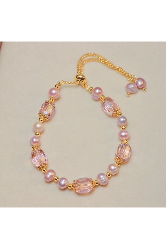 Gradient Amethyst & Lustrous Pearl Choker with Gold-Plated Chain - Versatile Layered or Solo Statement Necklace