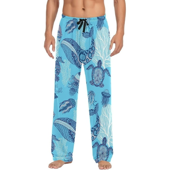 Top-kevin Gras Floral Pajama Pants Men's Pajama Bottoms Lounge Sleepwear PJs Casual Sleep Pants S