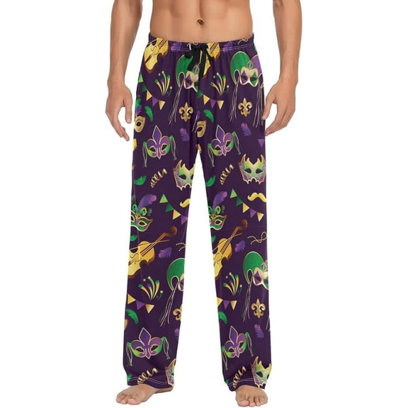 Top-kevin Gras Floral Pajama Pants Men's Pajama Bottoms Lounge Sleepwear PJs Casual Sleep Pants S