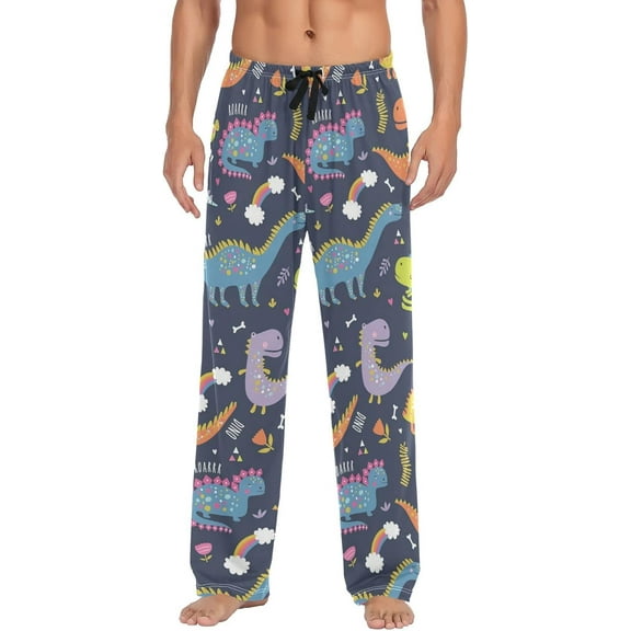 Top-kevin Gras Floral Pajama Pants Men's Pajama Bottoms Lounge Sleepwear PJs Casual Sleep Pants S