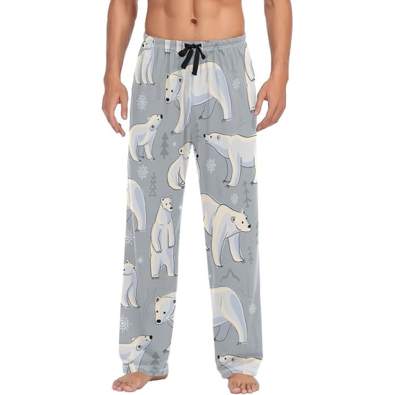 Top-kevin Grey Cute Donkey Pajama Pants Farm Men's Pajama Bottoms Lounge Sleepwear PJs Sleep Pants