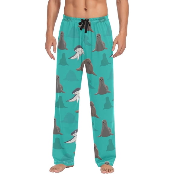 Top-kevin Grey Cute Donkey Pajama Pants Farm Men's Pajama Bottoms Lounge Sleepwear PJs Sleep Pants