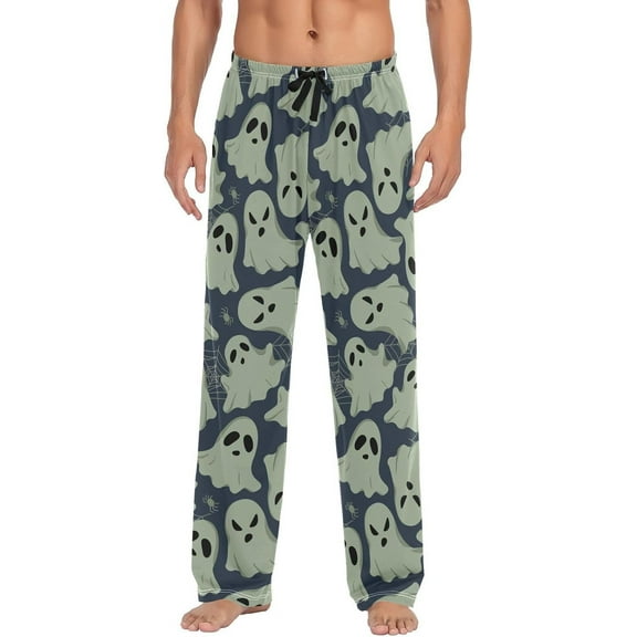 Top-kevin Halloween Ghosts Men's Pajama Pants Sleepwear Lounge Pajama Bottoms with Pockets, S M L XL XXL