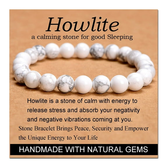 Top-kevin Handmade Healing Bracelet, Natural Gem Stone Crystal Elastic Bracelet