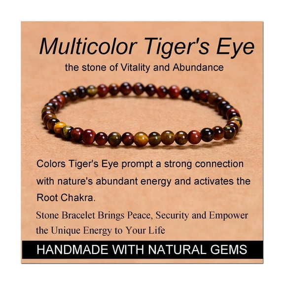 Top-kevin Handmade Healing Bracelet, Natural Gem Stone Crystal Elastic Bracelet