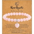 thumbnail image 1 of Top-kevin Healing Crystal Bracelet for Women, 8 mm Natural Gemstone Beaded Bracelet, Love Heart Bracelet Jewelry Gifts for Birthday Mothers Day Valentine's Day Anniversary, 1 of 15