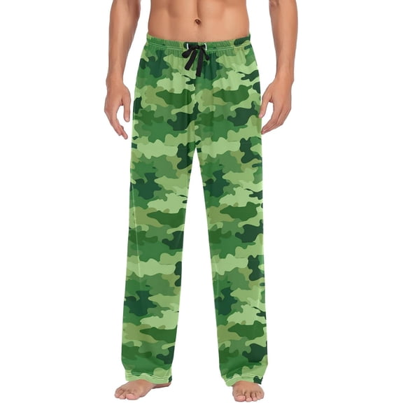 Top-kevin Light Blue Camouflage Texture Pajama Pants Mens Lounge Pants Lightweight Men Pajama Bottoms