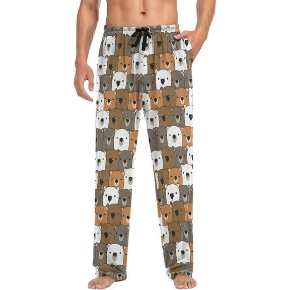 Top-kevin Men's Pajama Bottoms Colorful Dinosaurs Grunge Pants for Men