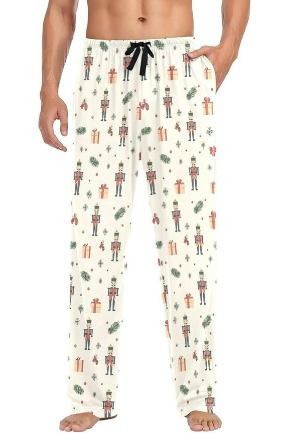 Men's Pajama Bottoms, Sleeping Long Pant Pajamas Lounge Wear Christmas Nutcracker Man Sleepwear Pants Pjs