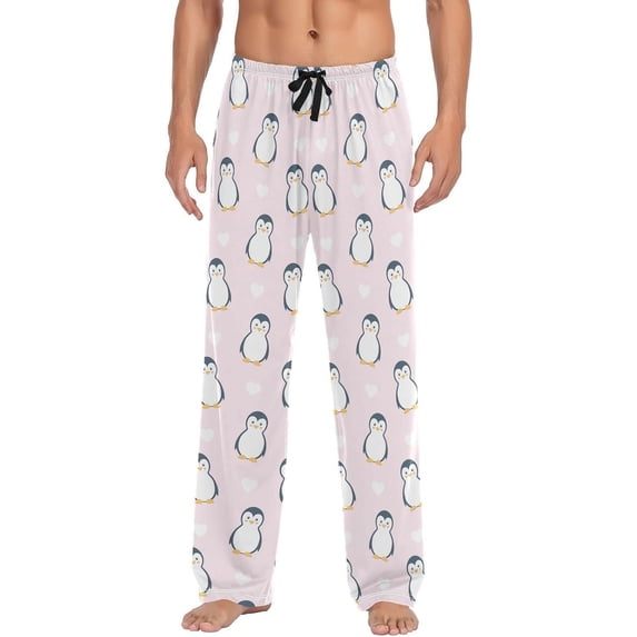 Top-kevin Men's Pajama Pants Christmas Winter Elastic Waistband Soft Lightweight Sleep Lounge Pajama Bottoms with Pockets,S-XXL