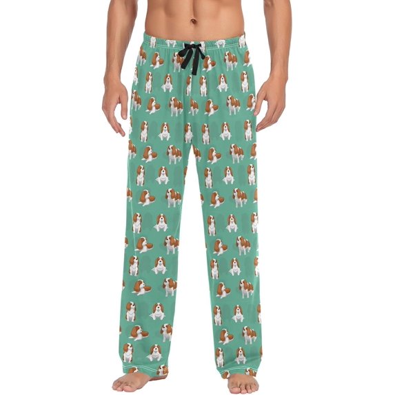 Top-kevin Men's Pajama Pants Christmas Winter Elastic Waistband Soft Lightweight Sleep Lounge Pajama Bottoms with Pockets,S-XXL