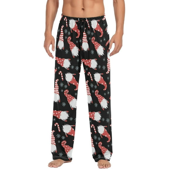 Top-kevin Men's Pajama Pants Christmas Winter Elastic Waistband Soft Lightweight Sleep Lounge Pajama Bottoms with Pockets,S-XXL