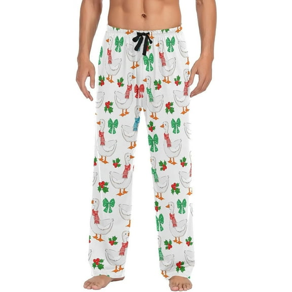Top-kevin Men's Pajama Pants Soft Comfy Christmas Goose Sleep Lounge Pants Pjs Bottoms with Pockets
