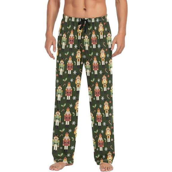 Top-kevin Men's Pajama Pants Soft Comfy Christmas Nutcracker Sleep Lounge Pants Pjs Bottoms with Pockets