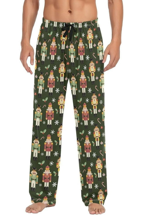 Top-kevin Men's Pajama Pants Soft Comfy Christmas Nutcracker Sleep Lounge Pants Pjs Bottoms with Pockets