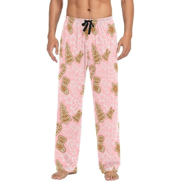 Top-kevin Mens Pajama Pants Christmas Cotton Pajama Bottoms Sleep Pants PJS Lounge Pants