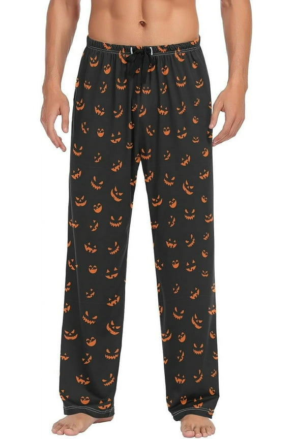 Mens Pajama Pants Ghosts Halloween Boo Lounge Pajama Bottoms with Pockets