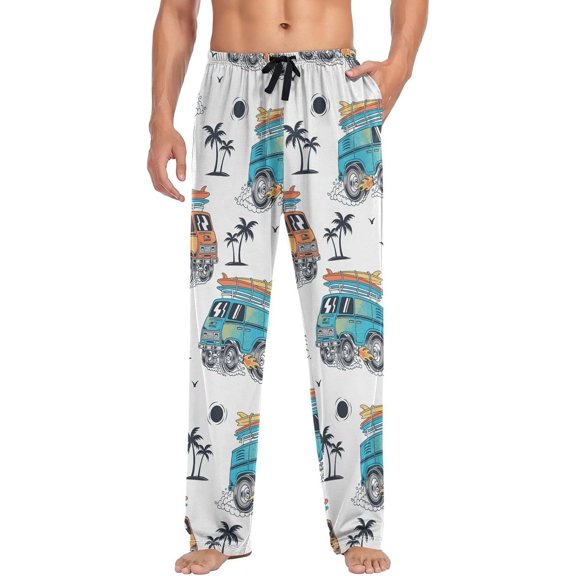 Top-kevin Mens Pajama Pants Soft Pajama Bottoms Stripes Lounge PJS Sleep Pants