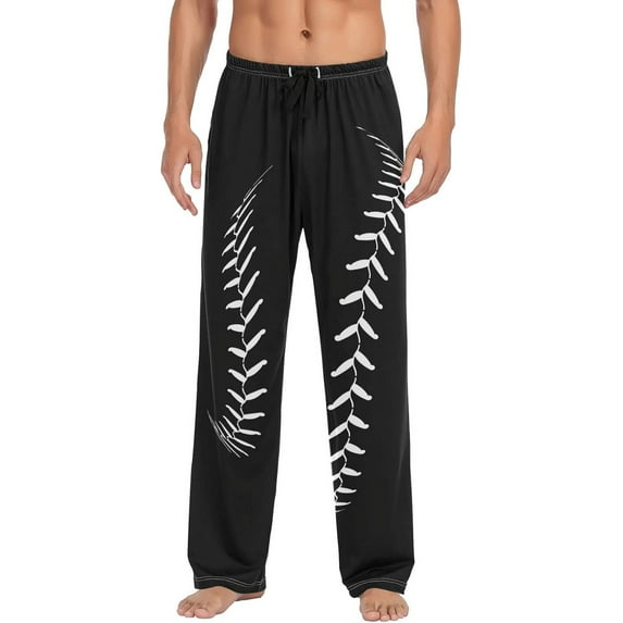 Top-kevin Multi- Baseball Pajama Pants for Men PJs Bottoms Sleepwear Lounge Pants with Pockets
