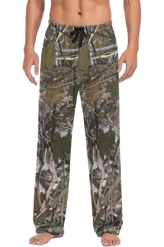 Multi- Camo Men's Pajama Pants Pjs Bottoms with Pockets Sleep Lounge Pants for Men