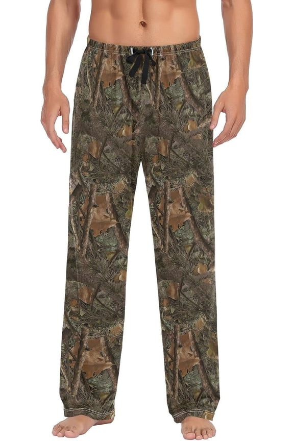 Multi- Camo Pajama Pants for Men PJs Bottoms Sleep Lounge Pants with Pockets, S M L XL XXL