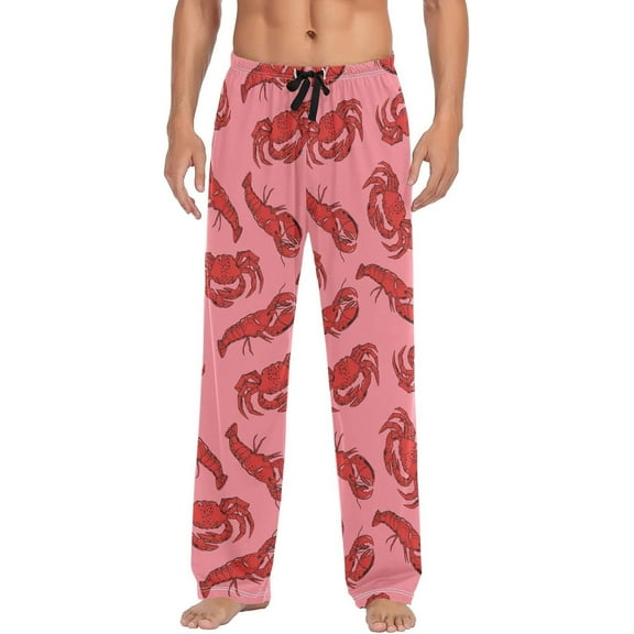 Top-kevin Multi- Crab Lobster Pajama Pants Men Sleepwear Lounge Pants Pjs Bottoms with Pockets