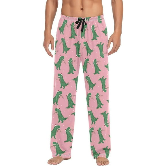 Top-kevin Multi- Xmas Dinosaur Men's Pajama Pants Sleepwear Lounge Pajama Bottoms with Pockets, S M L XL XXL