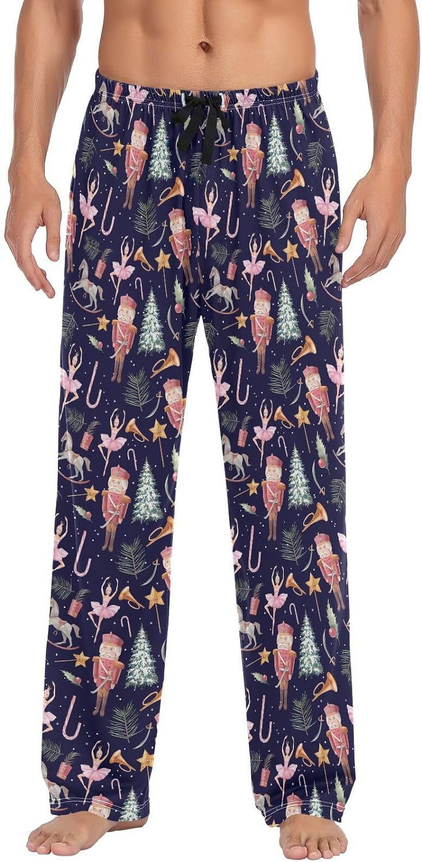 Top-kevin Multi- Xmas Fairy Nutcracker Pajama Pants for Men Pajama ...