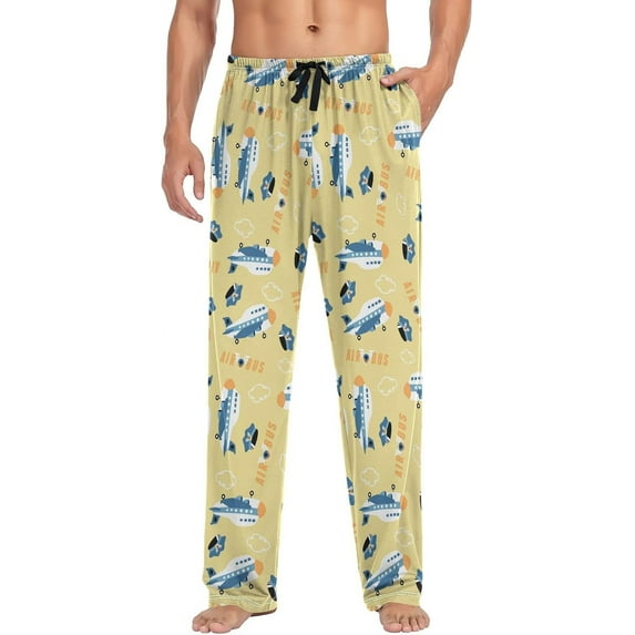 Top-kevin Multicolor-plane Pilot Hat Men's Pajama Bottoms Pajama Pants for Men Soft Men's Separate Bottoms Lounge Pants