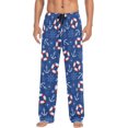 thumbnail image 1 of Top-kevin Nautical Blue Anchor Pajama Pants Nautical Lifebuoy Starfish Men's Pajama Bottoms Lounge Sleepwear PJs Sleep Pants, 1 of 6