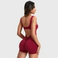 thumbnail image 1 of Top-kevin One Piece  Jumpsuits for Women Backless Tummy Control Sleeveless Jumpsuits Lizvette V Back Scrunch Yoga Romper Gym Outfit Crop Top Workout Apparel Stretchable Activewear, 1 of 6