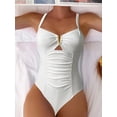 thumbnail image 1 of Top-kevin One Piece Swimsuit for Women Tummy Control Ruched Bathing Suit Cutout U Wire Swim Suits, 1 of 16