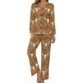 thumbnail image 1 of Top-kevin Pajama Sets for Womens Cowgirl Boots Hearts Loose Button Down Long Sleeve Shirts And Pants Set, 1 of 12