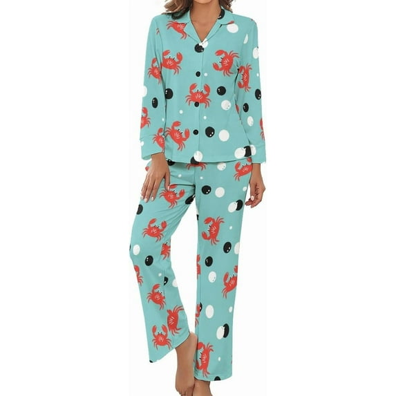 Top-kevin Pajama Sets for Womens Cowgirl Boots Hearts Loose Button Down Long Sleeve Shirts And Pants Set